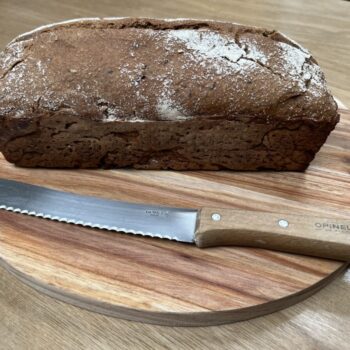 Rye bread and knife